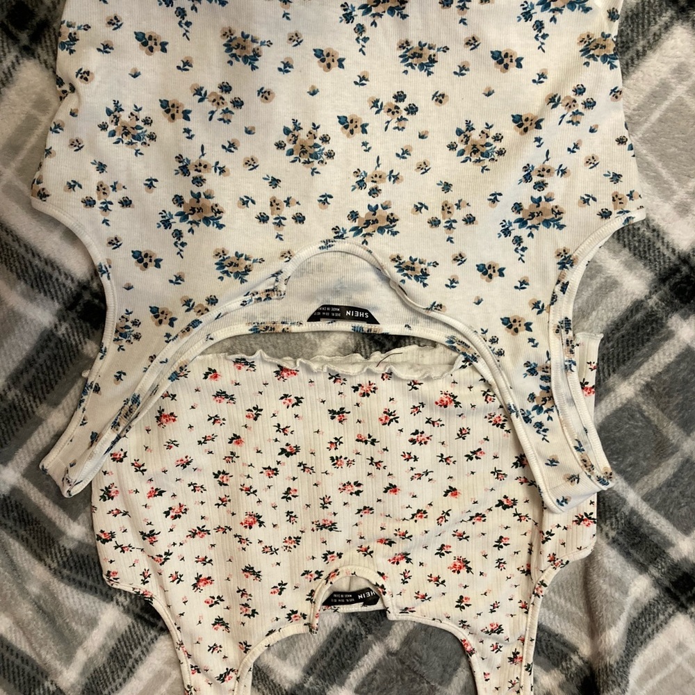 Shein floral crop top bundle